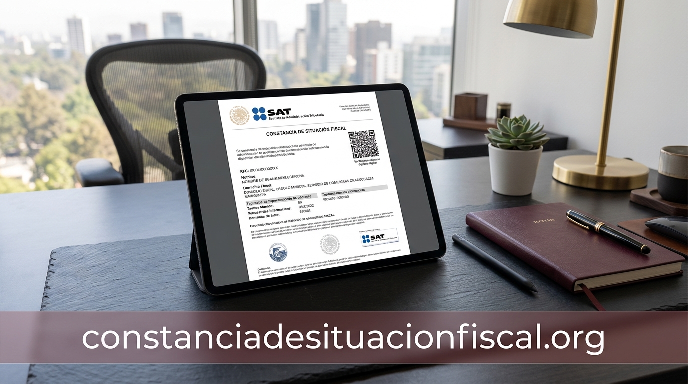 Consulta remota de constancia SAT mediante dispositivo móvil y tablet